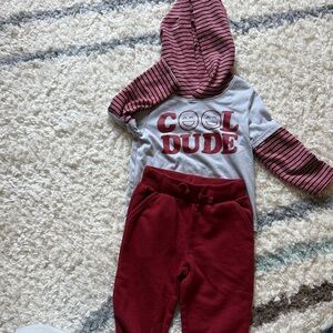 Okie Dokie Red Hooded Top
